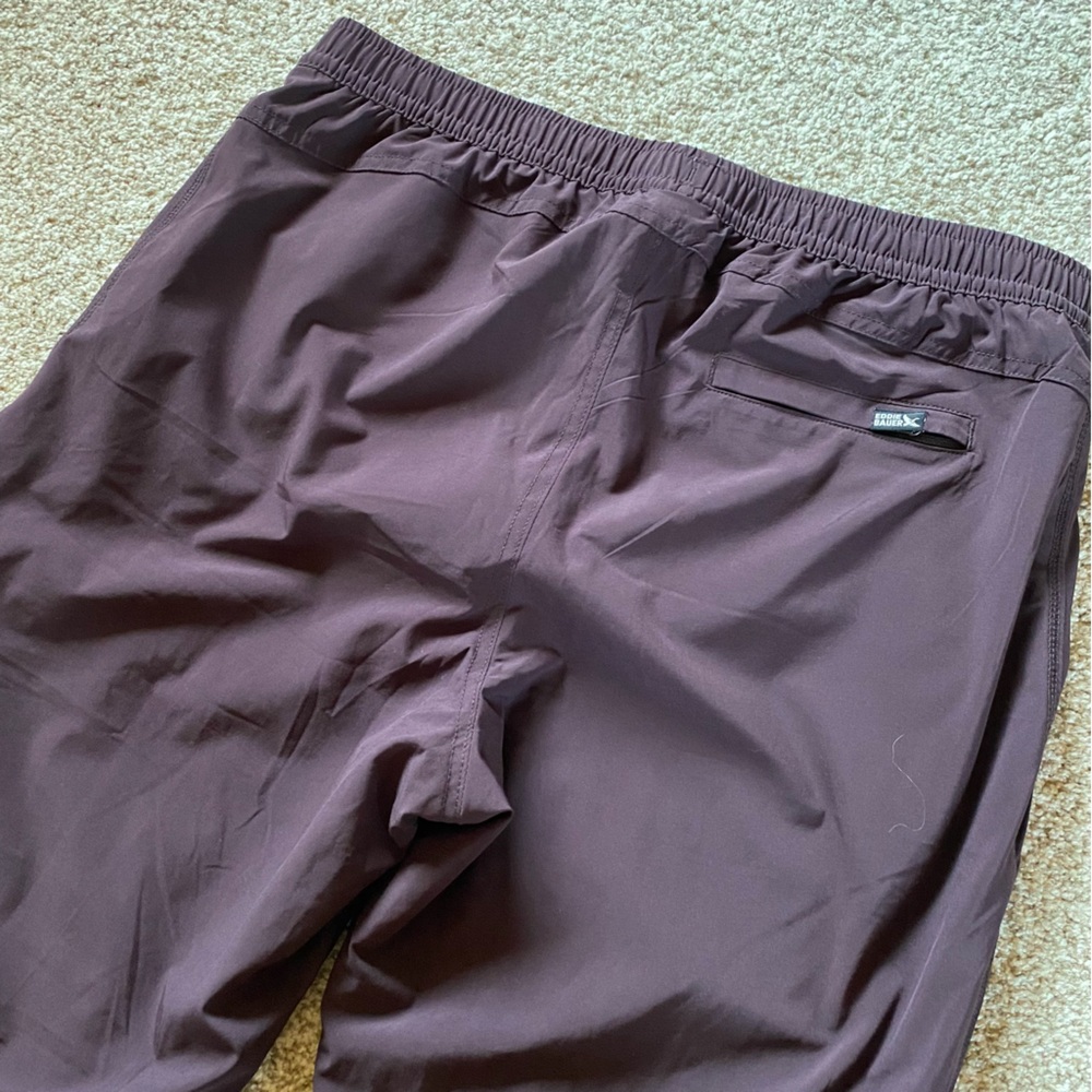 Eddie Bauer Fleece Lined Cargo Jogger Pants 12 Deep Purple Plum Gorpcore Hiking - Picture 9 of 10